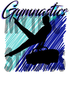 G013 Personalized Airbrush Gymnastics License Plate Tag