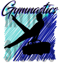 G013 Personalized Airbrush Gymnastics Hoodie Sweatshirt
