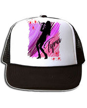 G014 Personalized Airbrush Singer Musician Snapback Trucker Hat