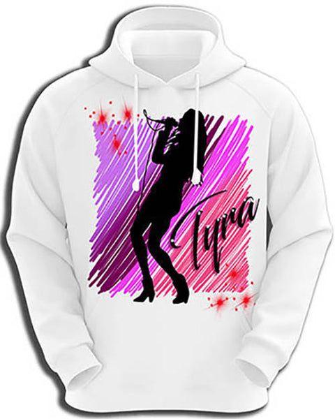 G014 Personalized Airbrush Singer Musician Hoodie Sweatshirt