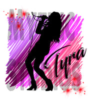 G014 Personalized Airbrush Singer Musician Tee Shirt