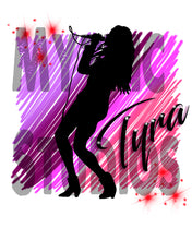 G014 Personalized Airbrush Singer Musician Ceramic Coaster