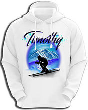 G015 Personalized Airbrush Skiing Hoodie Sweatshirt