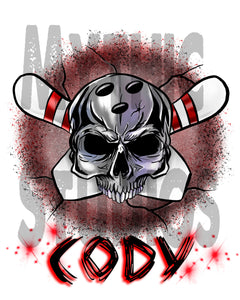 G017 Personalized Airbrush Bowling Hoodie Sweatshirt