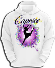 G018 Personalized Airbrush Dancer Hoodie Sweatshirt