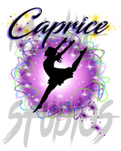 G018 Digitally Airbrush Painted Personalized Custom Cheerleader gymnast dancer Drawstring Backpack
