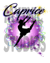 G018 Personalized Airbrush Dancer Tee Shirt