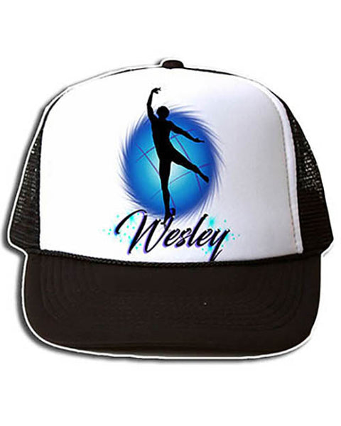 G019 Personalized Airbrush Dance Snapback Trucker Hat