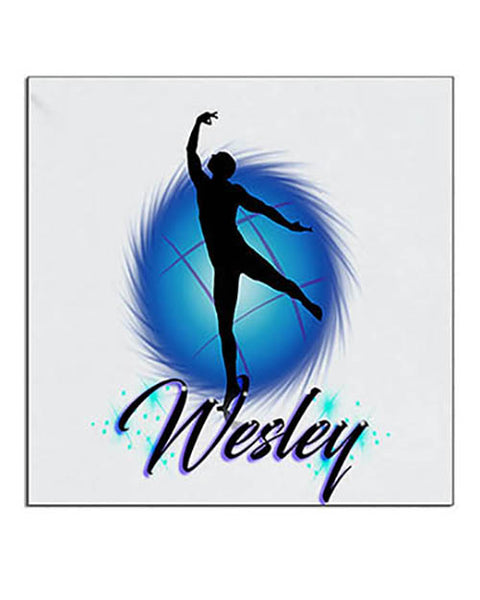 G019 Personalized Airbrush Dance Ceramic Coaster