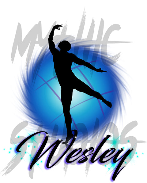 G019 Digitally Airbrush Painted Personalized Custom Cheerleader gymnast dancer Drawstring Backpack