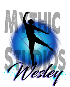 G019 Personalized Airbrush Dance License Plate Tag