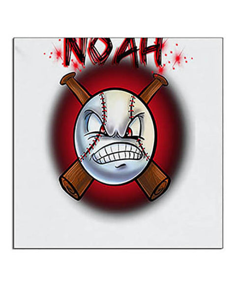 G020 Personalized Airbrush Baseball Ceramic Coaster