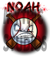 G020 Personalized Airbrush Baseball Ceramic Coaster