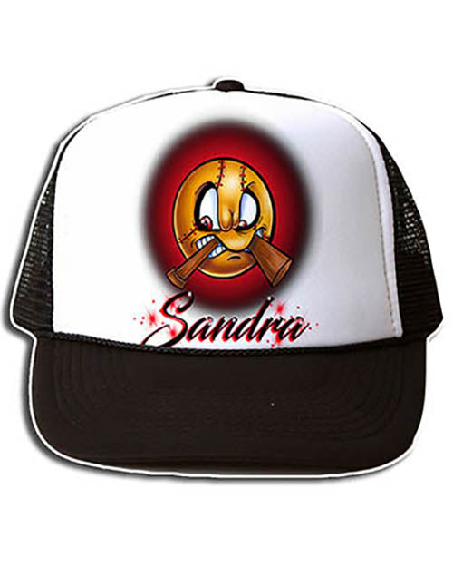 G021 Personalized Airbrush Baseball Snapback Trucker Hat