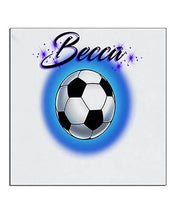 G022 Personalized Airbrush Soccer Ball Ceramic Coaster