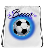 G022 Digitally Airbrush Painted Personalized Custom Softball biting broken bat Mean Face Drawstring Backpack