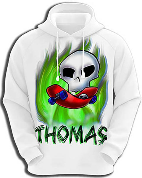G023 Personalized Airbrush Skateboarding Hoodie Sweatshirt