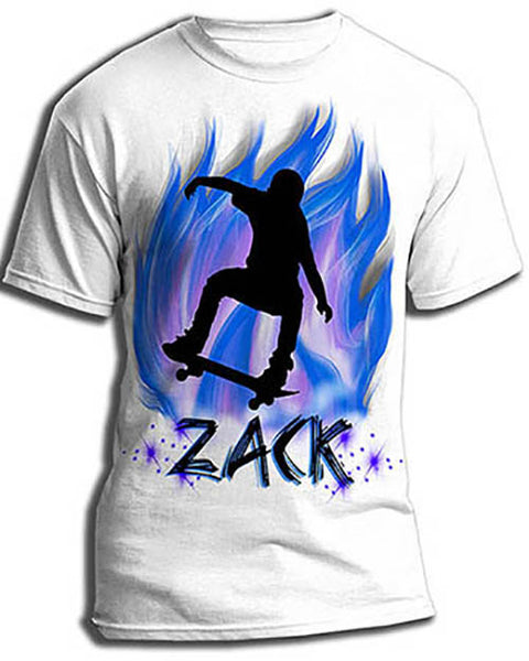 G024 Personalized Airbrush Skateboarding Tee Shirt
