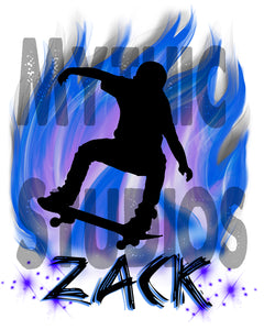 G024 Personalized Airbrush Skateboarding Ceramic Coaster
