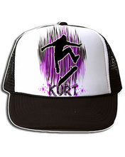G025 Personalized Airbrush Skater Snapback Trucker Hat