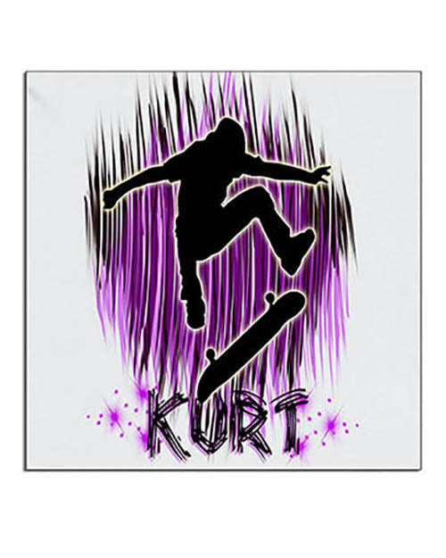G025 Personalized Airbrush Skater Ceramic Coaster