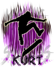 G025 Digitally Airbrush Painted Personalized Custom Skater Drawstring Backpack