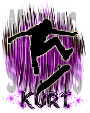 G025 Personalized Airbrush Skater Tee Shirt