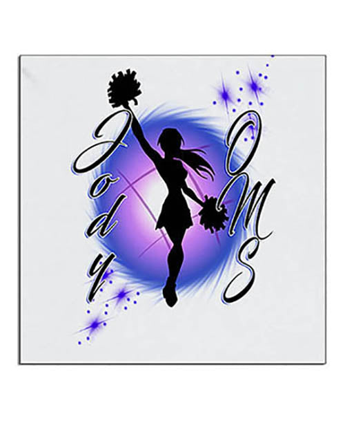 G026 Personalized Airbrush Cheerleader Ceramic Coaster