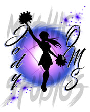G026 Digitally Airbrush Painted Personalized Custom Cheer Drawstring Backpack
