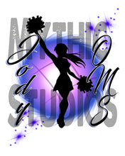 G026 Personalized Airbrush Cheer License Plate Tag