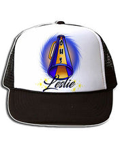G028 Personalized Airbrush Cheerleading Snapback Trucker Hat