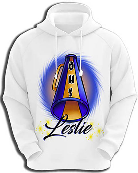G028 Personalized Airbrush Cheerleading Hoodie Sweatshirt