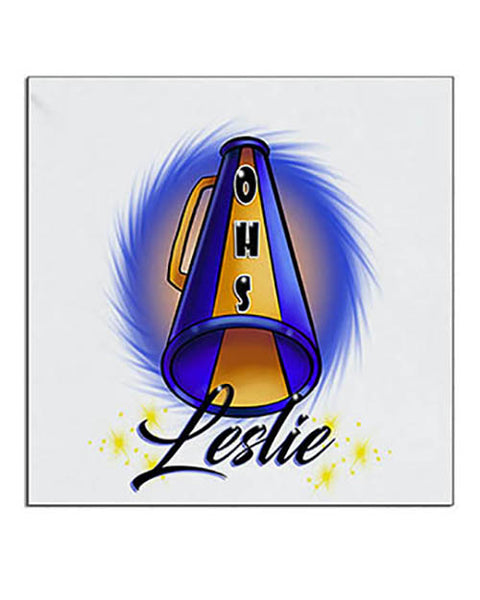 G028 Personalized Airbrush Megaphone Ceramic Coaster