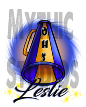 G028 Personalized Airbrush Cheerleading Hoodie Sweatshirt