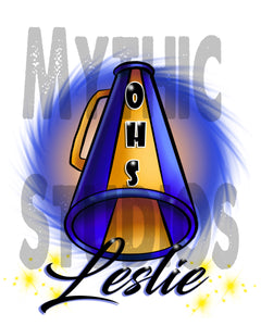 G028 Personalized Airbrush Cheerleading Hoodie Sweatshirt