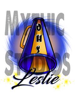 G028 Personalized Airbrush Cheerleading License Plate Tag