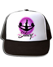 G029 Personalized Airbrush Cheerleading Snapback Trucker Hat