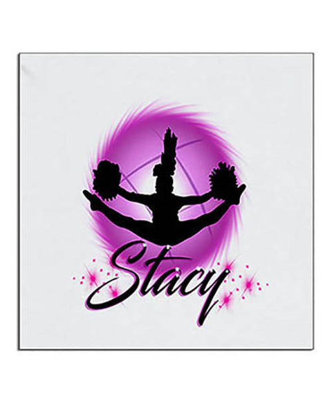 G029 Personalized Airbrush Cheerleading Ceramic Coaster