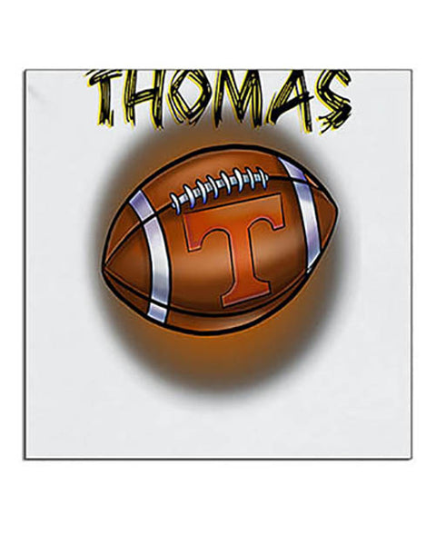 G030 Personalized Airbrush Football Ceramic Coaster