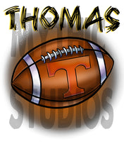 G030 Personalized Airbrush Football Hoodie Sweatshirt