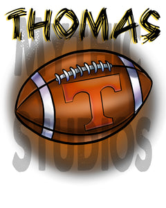 G030 Personalized Airbrush Football Hoodie Sweatshirt