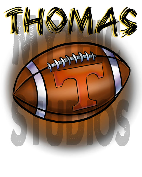G030 Personalized Airbrush Football Hoodie Sweatshirt
