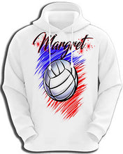 G031 Personalized Airbrush Volleyball Hoodie Sweatshirt