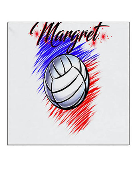 G031 Personalized Airbrush Volleyball Ceramic Coaster
