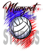 G031 Personalized Airbrush Volleyball Tee Shirt
