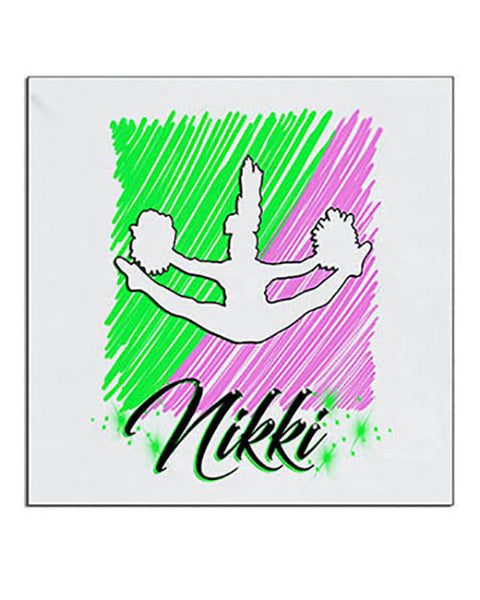 G032 Personalized Airbrush Cheerleading Ceramic Coaster