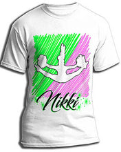 G032 Personalized Airbrush Cheerleading Tee Shirt