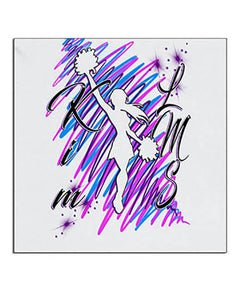 G033 Personalized Airbrushed Cheerleading Ceramic Coaster