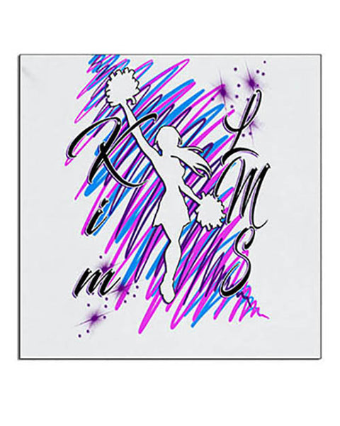 G033 Personalized Airbrushed Cheerleading Ceramic Coaster