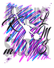 G033 Personalized Airbrushed Cheerleading Tee Shirt